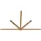 Ekena Millwork Kennewick Timber Gable Bracket, Western Red Cedar, 108"W x 68"H x 1 1/2"D x 3 1/2"F, 15/12 Pitch GBW108X68X0204KEN00SWR - alternate 2